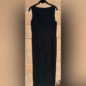 Linda Allard for Ellen Tracy Vintage Black Full Length Shift Dress